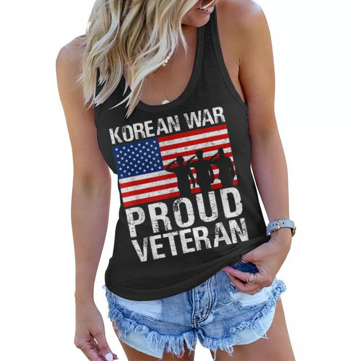 Gift For Military Men Women Proud Korean War Veteran  Women Flowy Tank