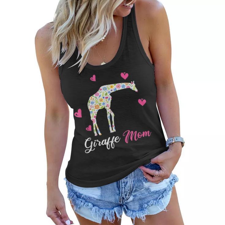Giraffe Mom Funny Animal Gift For Mothers Day Women Flowy Tank