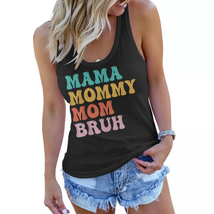 Groovy Mama Mommy Mom Bruh Funny Mothers Day For Moms  Women Flowy Tank
