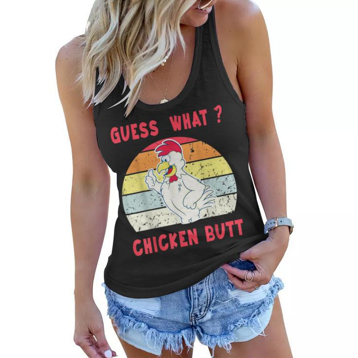 Guess What Chicken Butt Animal  Women Flowy Tank