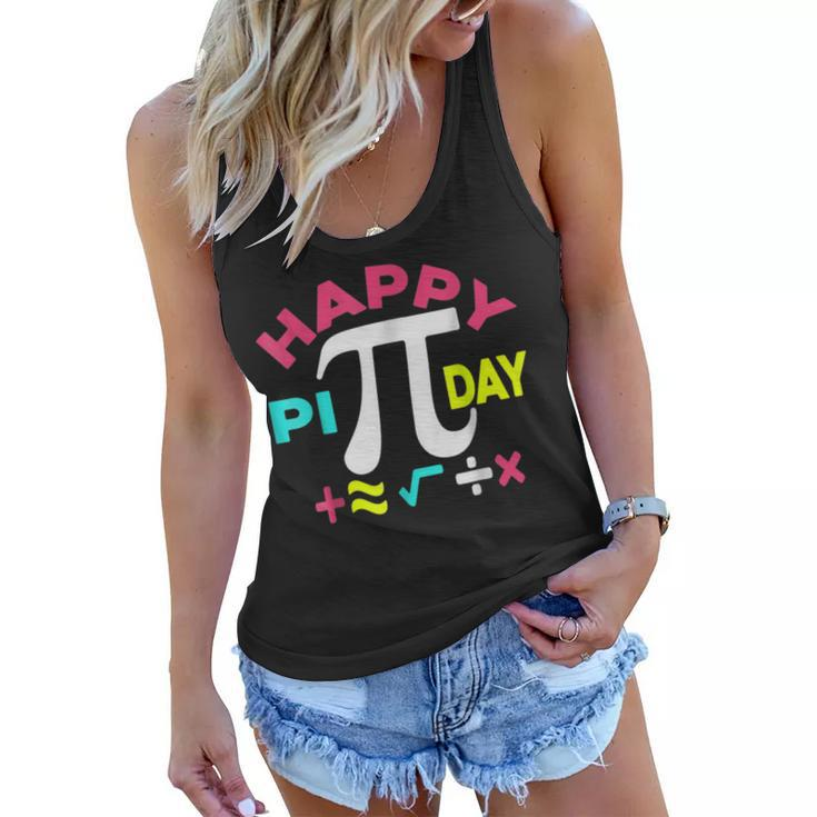 Happy Pi Day Kids Math Teachers Student Professor Pi Day  V6 Women Flowy Tank