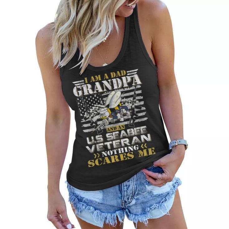 I Am A Dad Grandpa And An Us Seabee Veteran  Women Flowy Tank