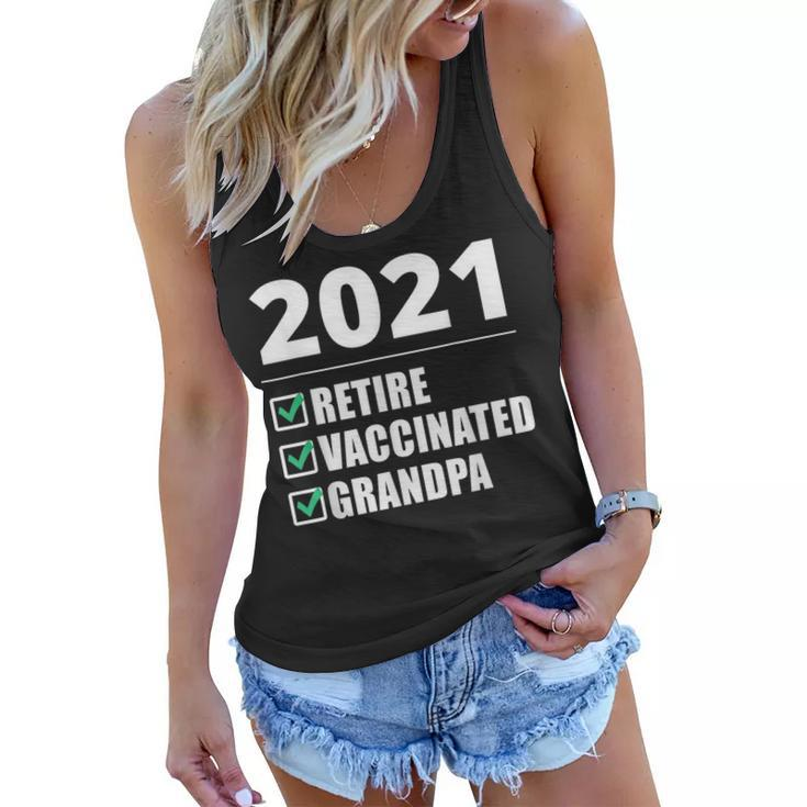 Im Retired Vaccinated Grandpa Fathers Day Gift   Gift For Mens Women Flowy Tank