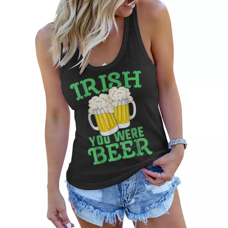 Irish You Were Beer Clover For Funny St Patricks Day 2023  Women Flowy Tank