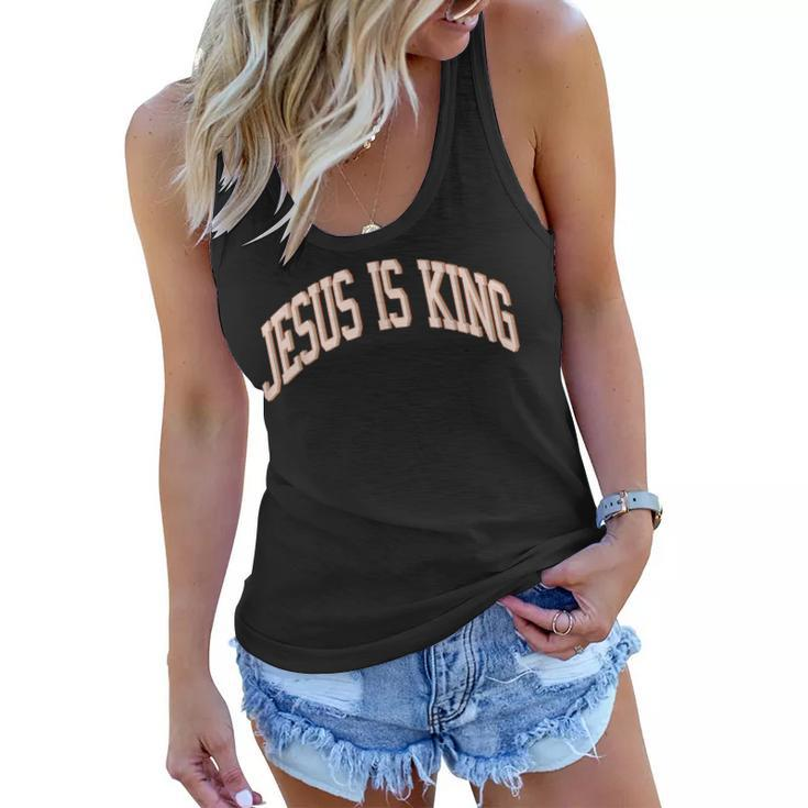 Jesus Is King Love Like Jesus Aesthetic Retro Vintage Women  Women Flowy Tank