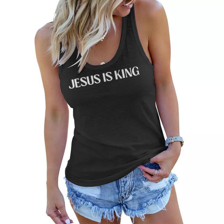 Jesus Is King Love Peace Unity  Women Flowy Tank