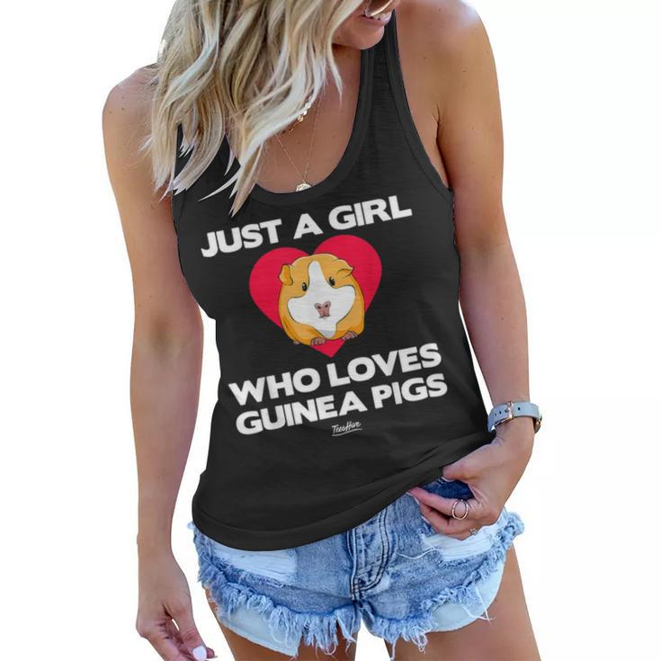 Just A Girl Who Loves Guinea Pig T Mom Guinea Pig Lover Women Flowy Tank