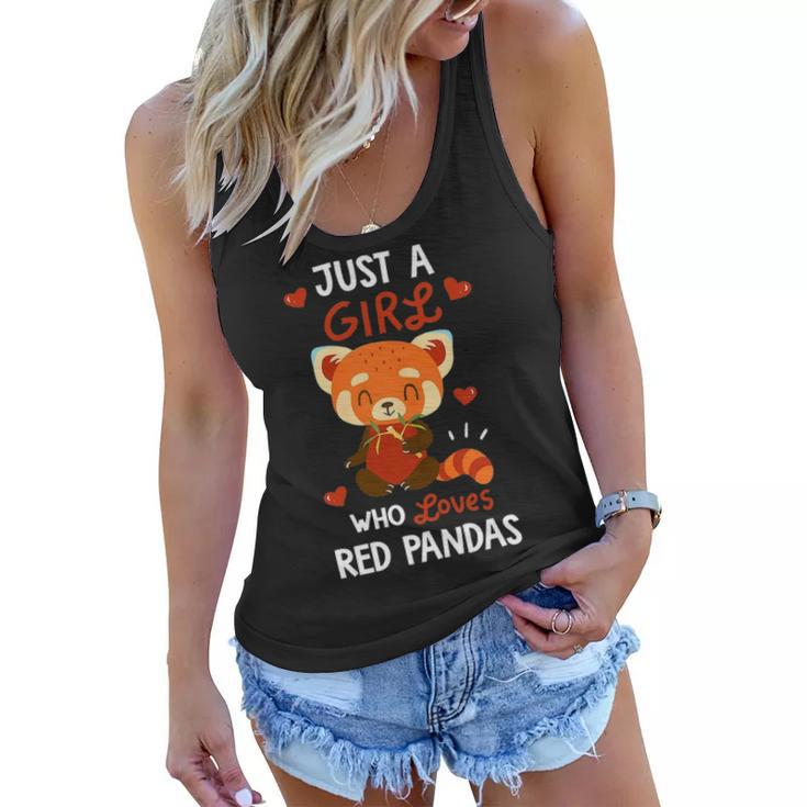 Just A Girl Who Loves Red Pandas T Red Panda Lover Gift Women Flowy Tank