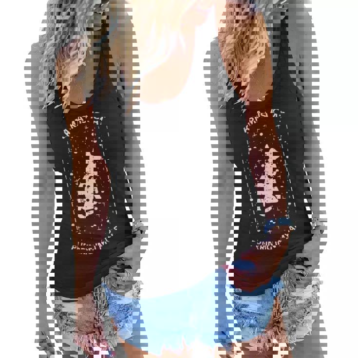 Karma Is Cat Music Funny Celestial Pet Girls Boys Kids Youth Women Flowy Tank