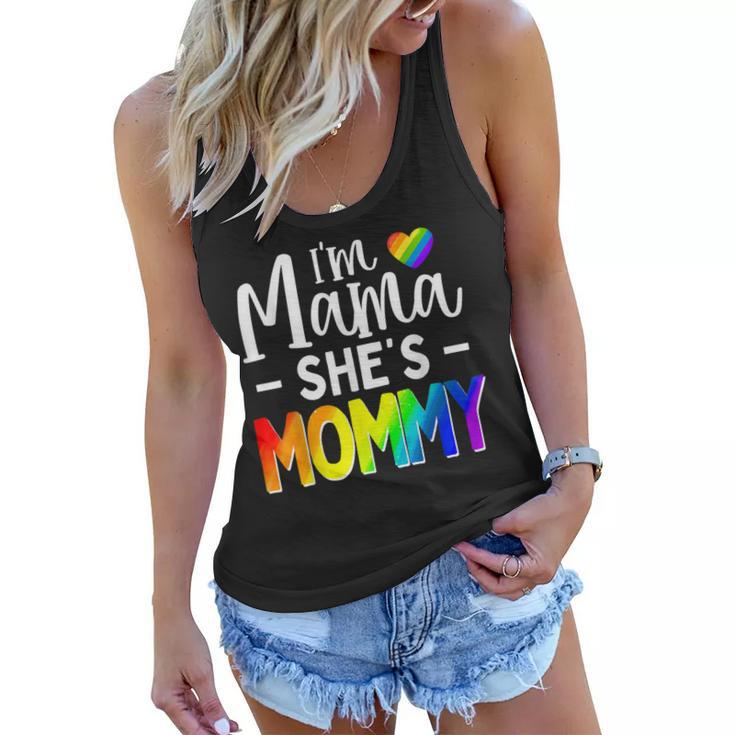 Lesbian Mom  Gift Gay Pride Im Mama Shes Mommy Lgbt  Women Flowy Tank