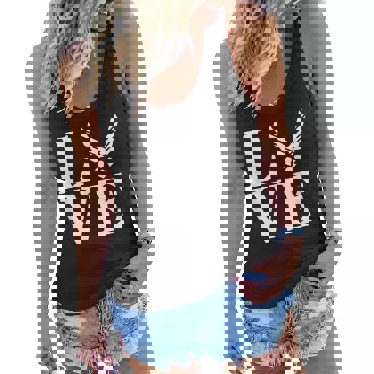 Love Air Force Proud Air Force Girlfriend Women    Women Flowy Tank