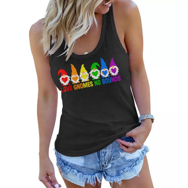 Love Lgbt Rainbow Gnomes Lgbtq Couple Squad Gay Lesbian  Women Flowy Tank