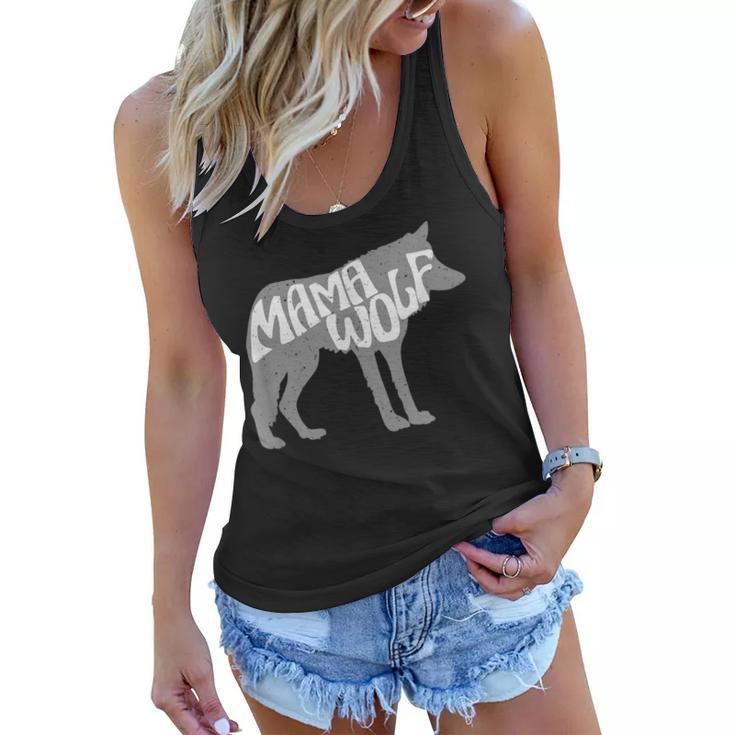 Mama Wolf Shirt Mothers Day Gift T Shirt For Mom Women Flowy Tank