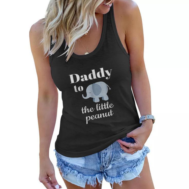 Matching Baby Shower Couples Elephant Daddy Peanut Women Flowy Tank