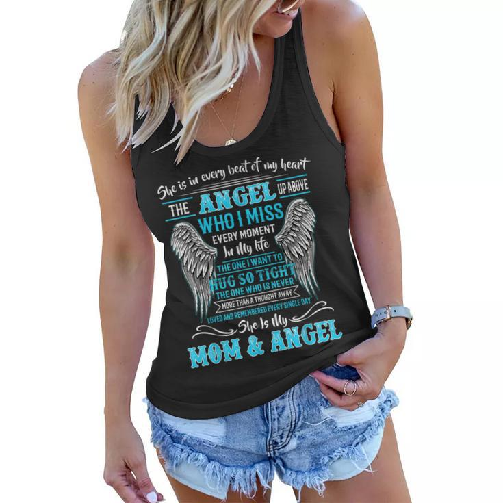 Memory Of Parents In Heaven Gift For Daughter Son Loss Mom  Women Flowy Tank