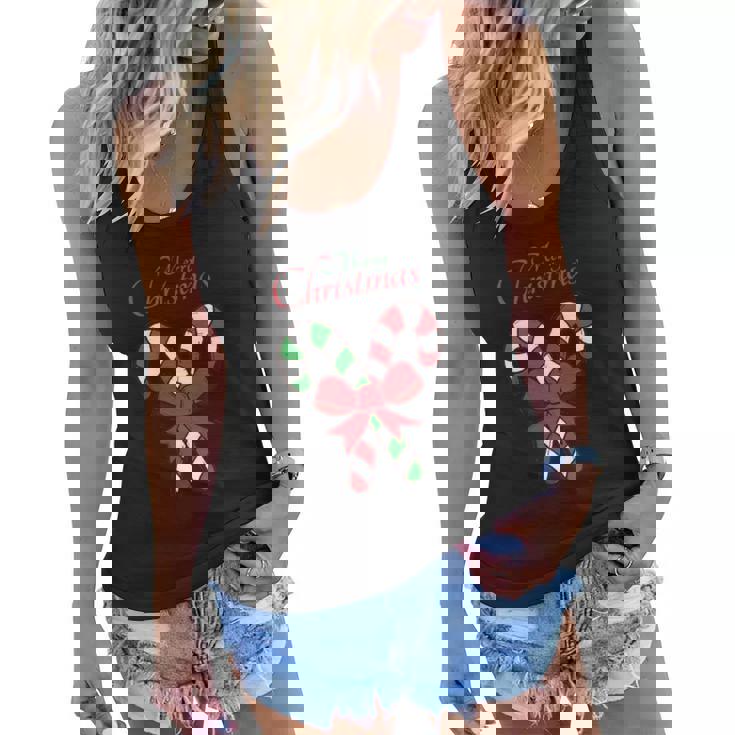 Merry Christmas Candy Canes Shirt Women Flowy Tank Merry Christmas Candy Canes Shirt Women Flowy Tank