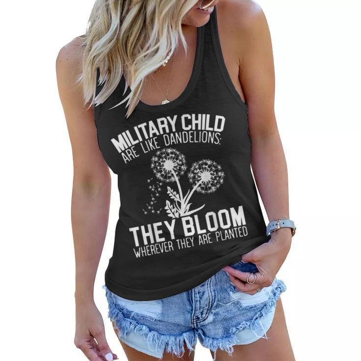 Military Child Are Like Dandelions Military Child Month  Women Flowy Tank