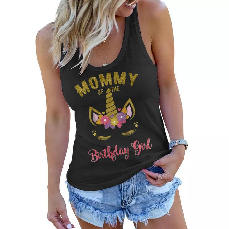 Mommy Of The Birthday Girl  Unicorn Matching Outfit Women Flowy Tank