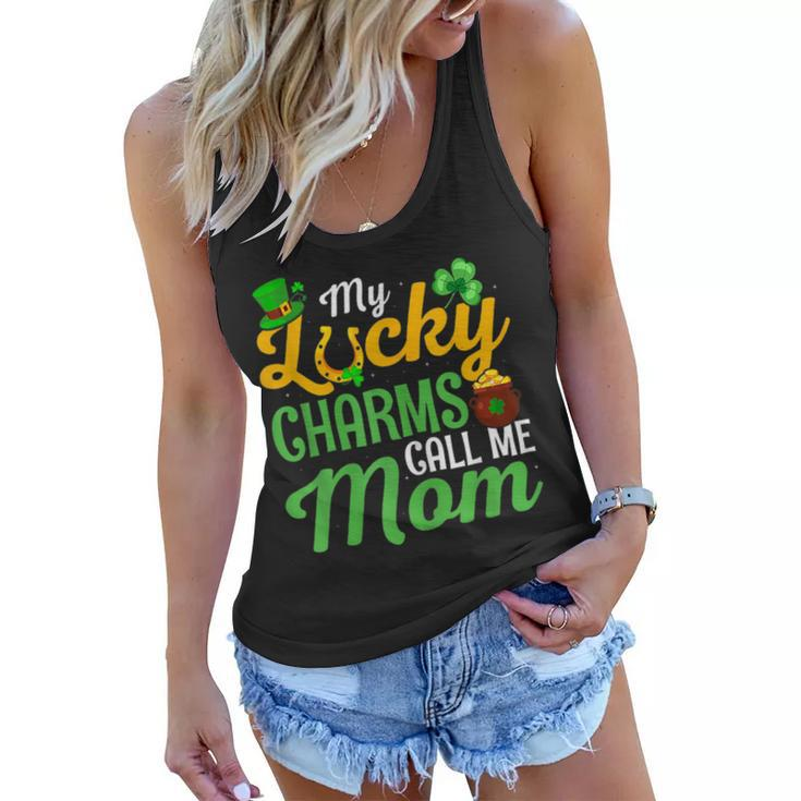My Lucky Charms Call Me Mom Happy St Patricks Day Lucky Mama  Women Flowy Tank