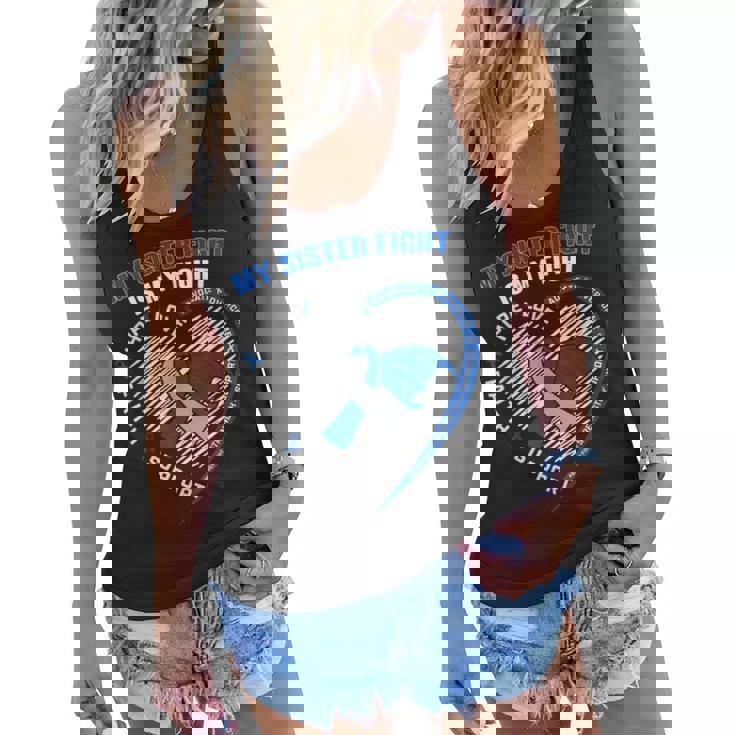 My Sister Fight Is My Fight Diabetes Awareness T1d Type 1 Women Flowy Tank