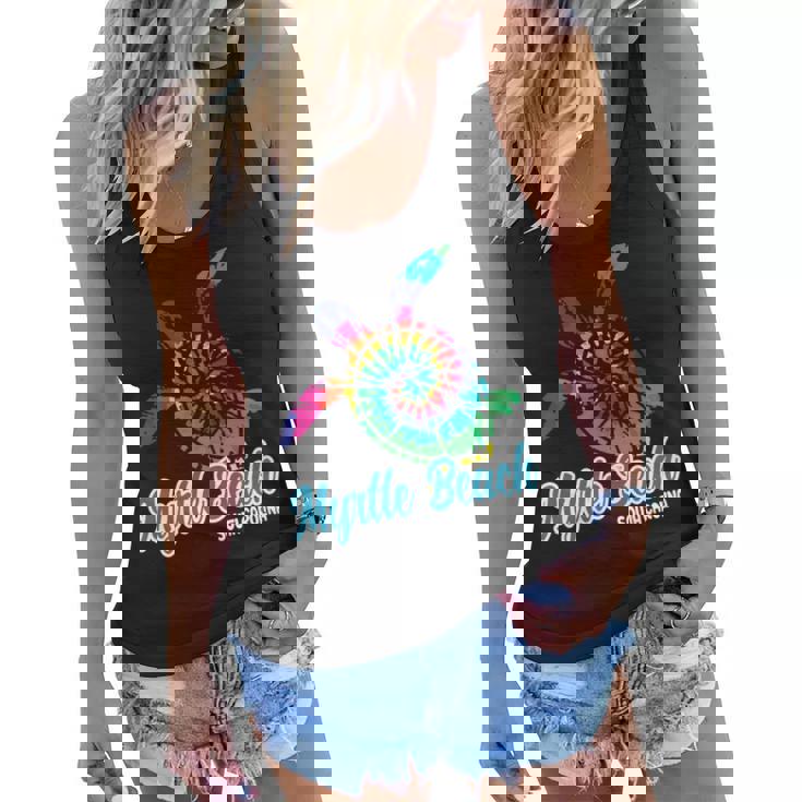 Myrtle Beach Souvenirs Tie Dye Save Sea Turtle S Carolina Women Flowy Tank