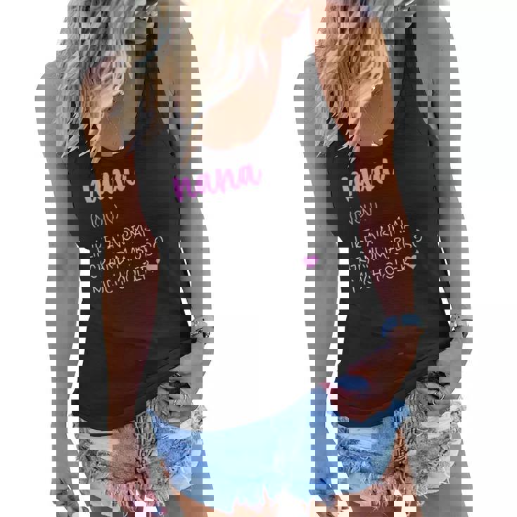 Nana Definition Cute Mothers Day Grandma  Women Flowy Tank