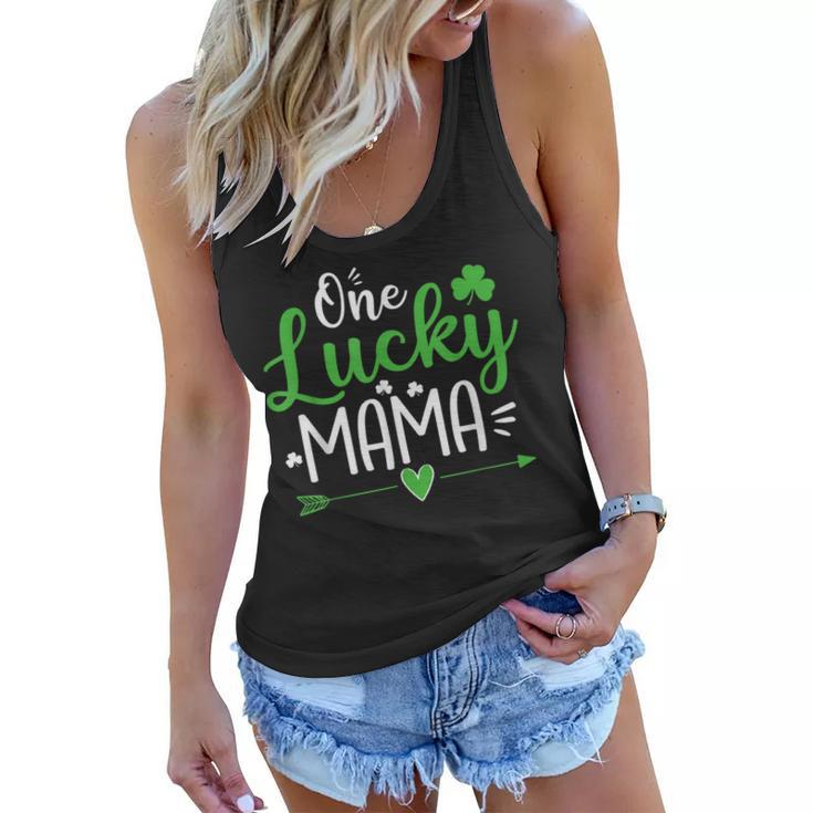 One Lucky Mama Shirt St Patricks Day Funny Mom Gift  Women Flowy Tank