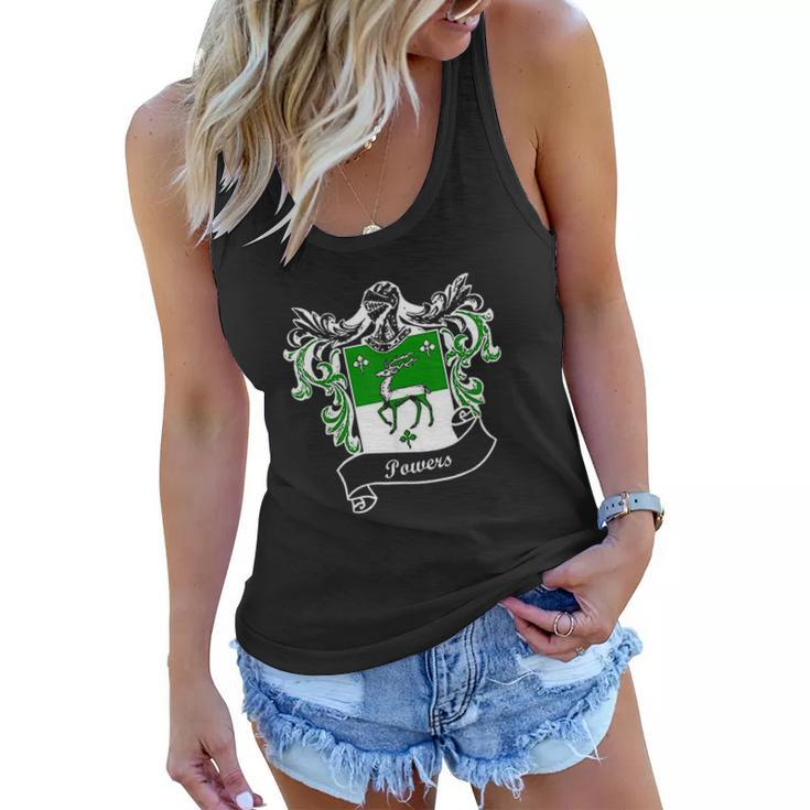 Powers Coat Of Arms Surname Last Name Family Crest Women Flowy Tank