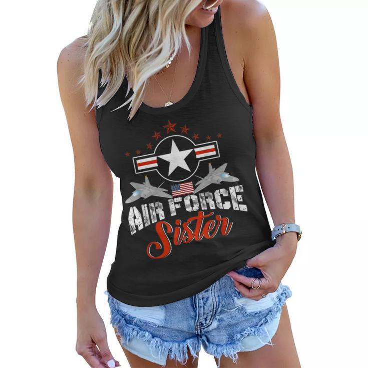 Pride Military Family Proud Sister Air Force Gift  Gift For Womens Women Flowy Tank