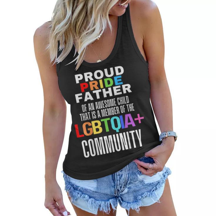 Proud Pride Father I Love My Daughter Girl Dad Lesbian Lgbtq Women Flowy Tank