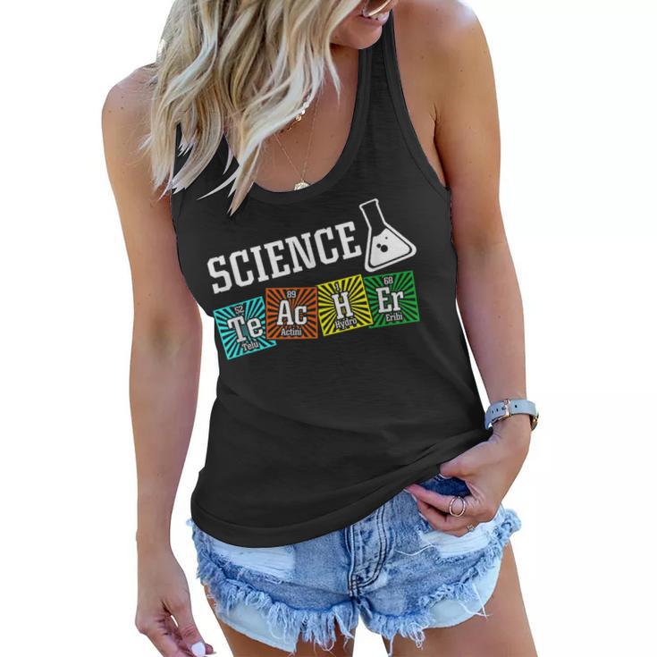 Proud Science Teacher Job Funny Chemical Elements  Women Flowy Tank