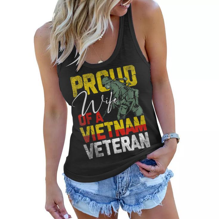 Proud Wife Of A Vietnam Veteran Veterans Day  V2 Women Flowy Tank