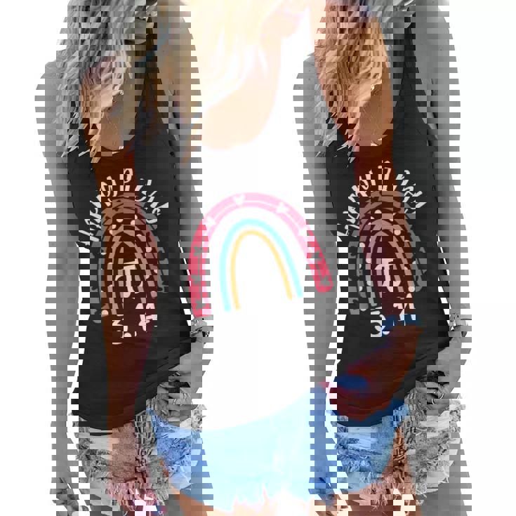 Rainbow Happy Pi Day Math Teacher Boys Girls Pi Day  Women Flowy Tank