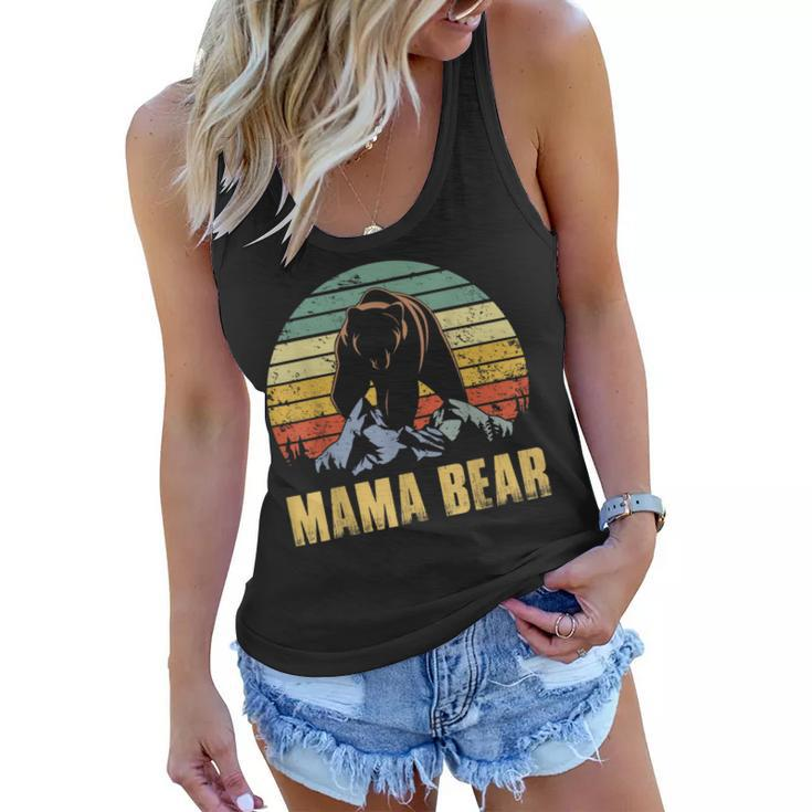 Retro Mama Bear Mothers Day Vintage Design For Mom Mommy  Women Flowy Tank