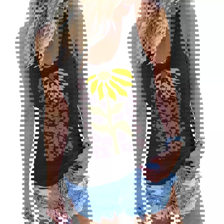 Retro Sunflower Graphic Flower Lover Gardening  Women Flowy Tank