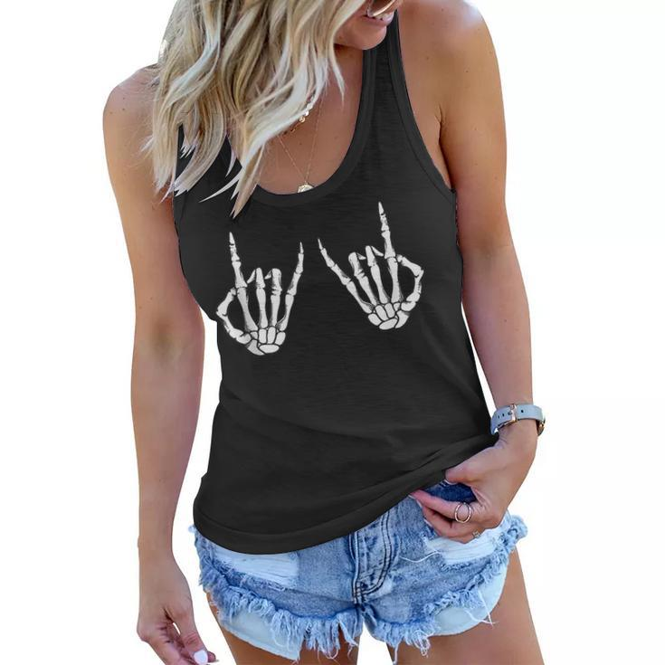 Sign Of The Horns Lover Design - For Cool Men And Women  Women Flowy Tank