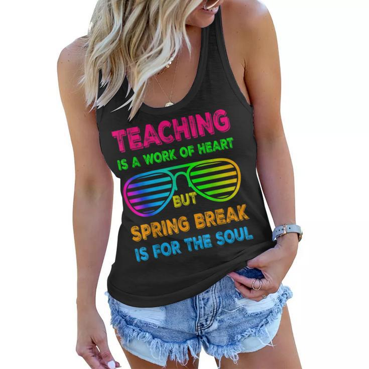 Spring Break Teacher 2023 Retro Spring Break 2023  Women Flowy Tank