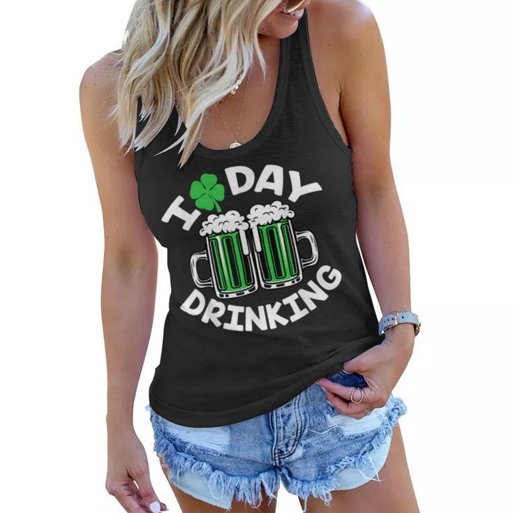 St Patricks Day I Love Day Drinking Funny Gifts Beer Lover  Women Flowy Tank
