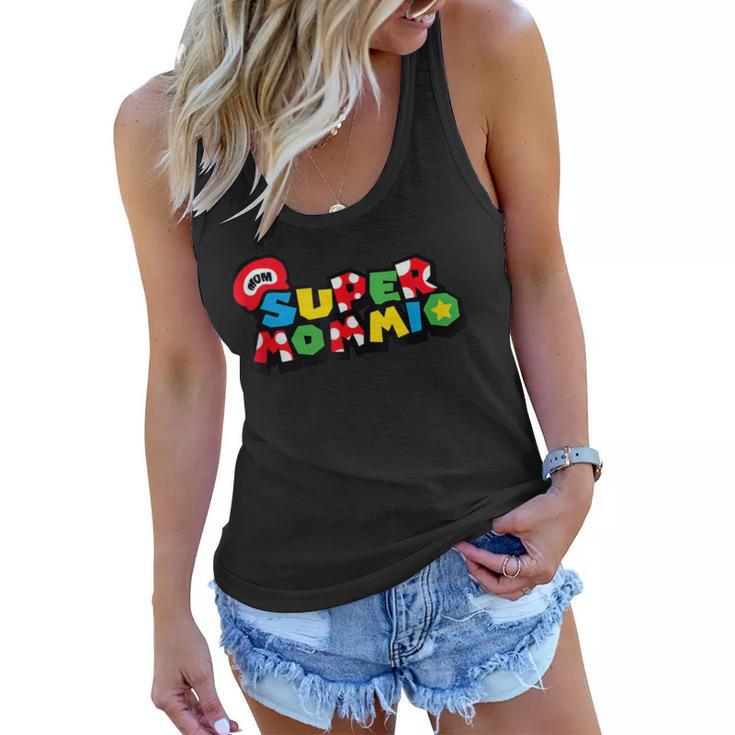 Super Mommio Funny Mommy Mother Nerdy Video Gaming Lover Women Flowy Tank