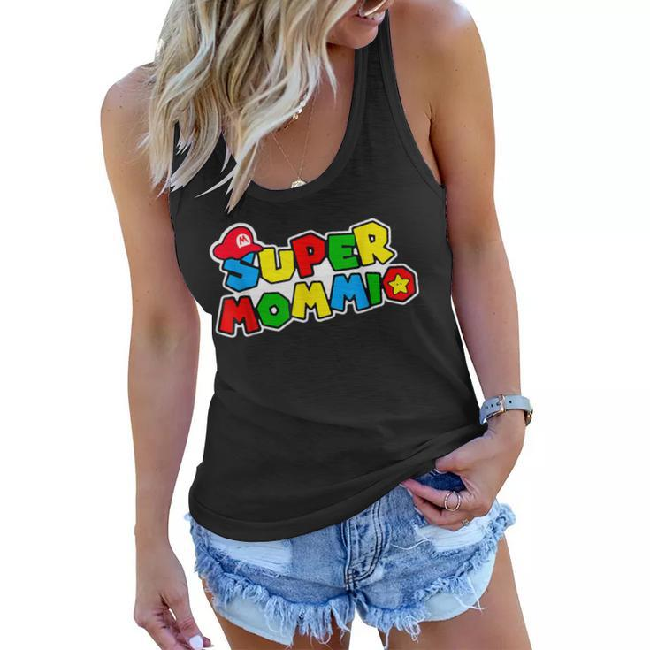Super Mommio Funny Video Gaming Gifts For Mom Mothers Day  Women Flowy Tank