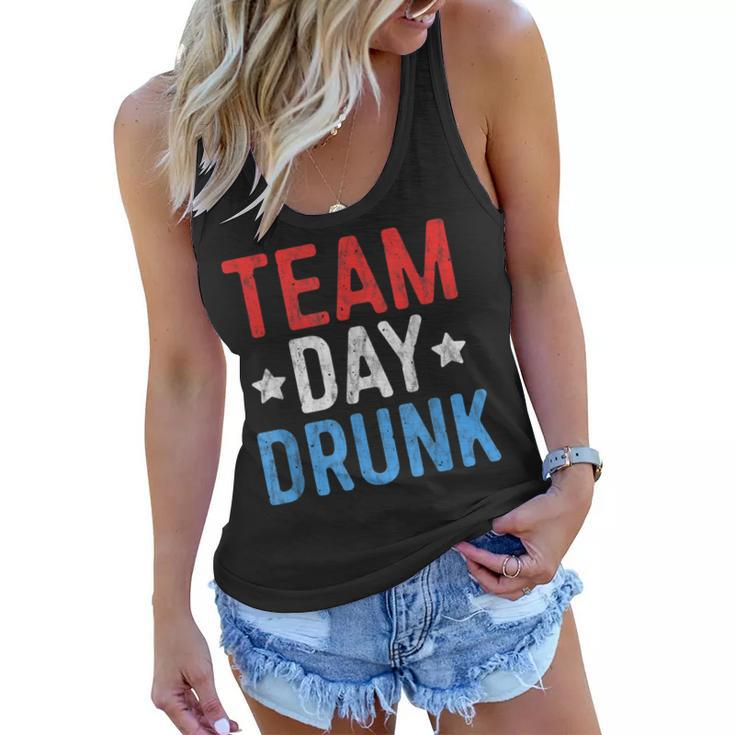 Team Day Drunk T Shirt 4Th July Patriotic Drinking Shirt Men Women Flowy Tank