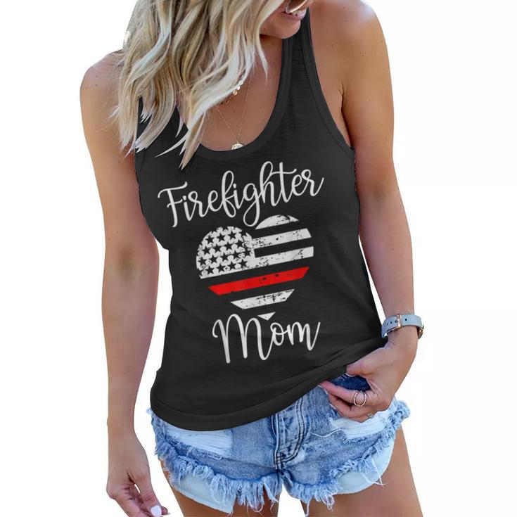 Thin Red Line Firefighter Mom Gift From Son Fireman Gift  Women Flowy Tank