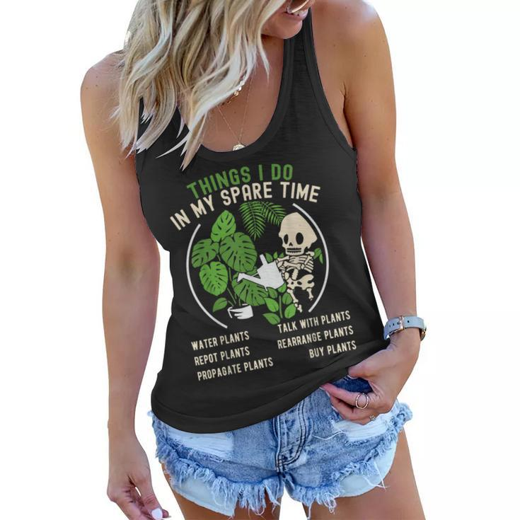 Things I Do In My Spare Time Plant Funny Gardening Gardener  Women Flowy Tank