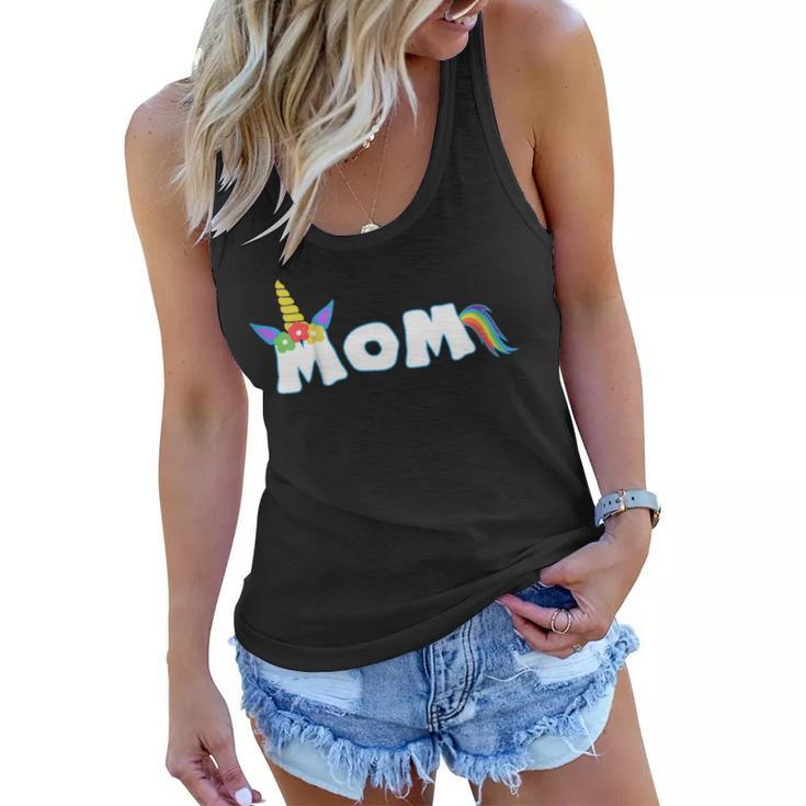 Unicorn Birthday Girl Shirt Funny Mom Mommy Gift Tee Women Flowy Tank