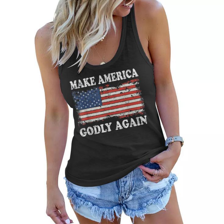Vintage Make America Godly Again Women Flowy Tank