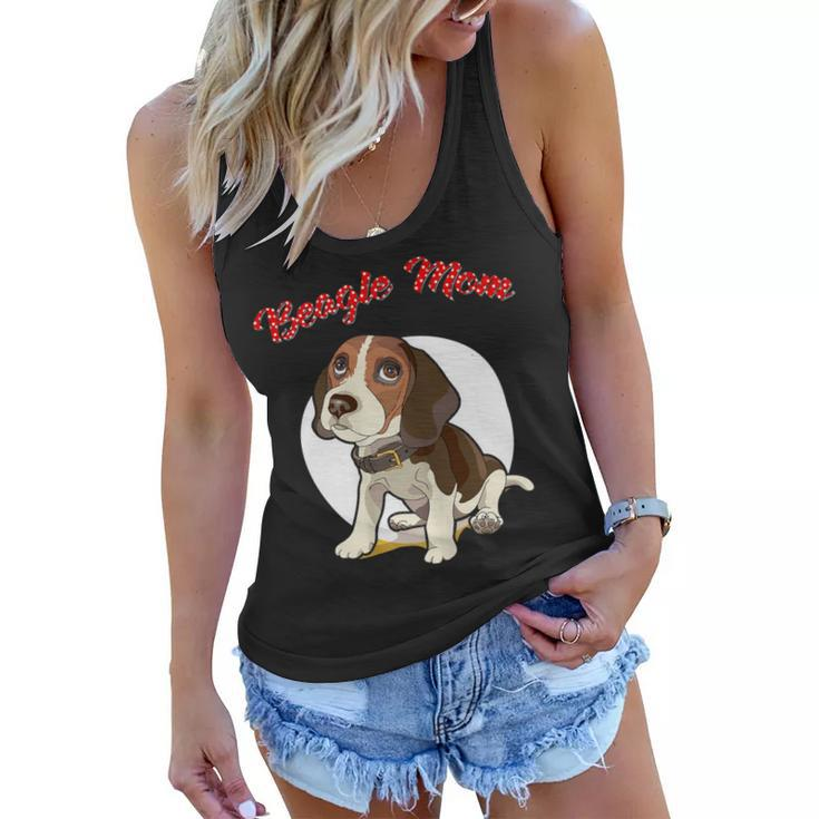 Womens Beagle Mom Shirts For Women Mothers Day Gift Shirt Women Flowy Tank