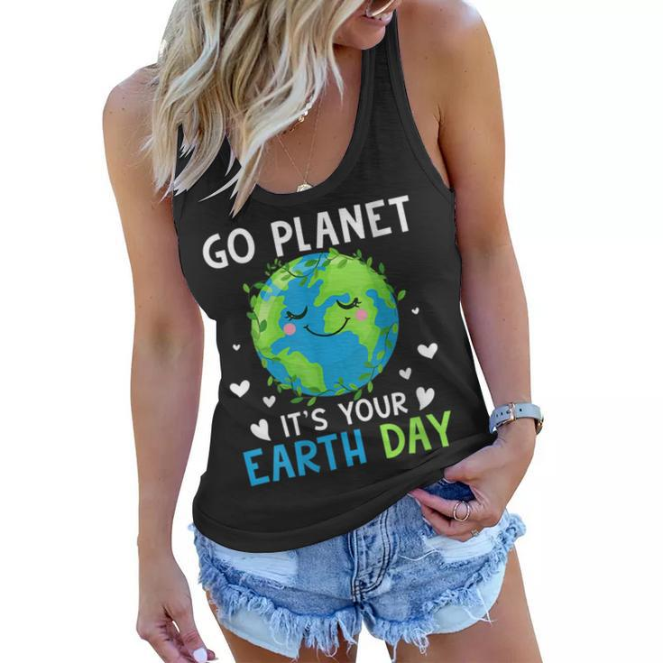 Womens Earth Day 2023 Go Planet Its Your Earth Day  Women Flowy Tank