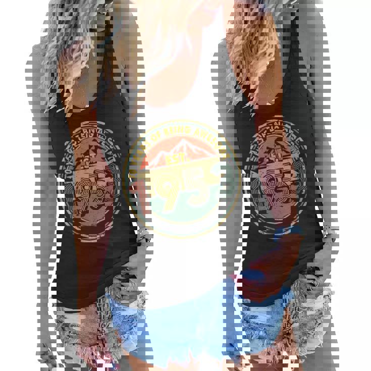 Womens Est Vintage 1953 70Th Birthday Retro 70 Year Old Men Women  Women Flowy Tank