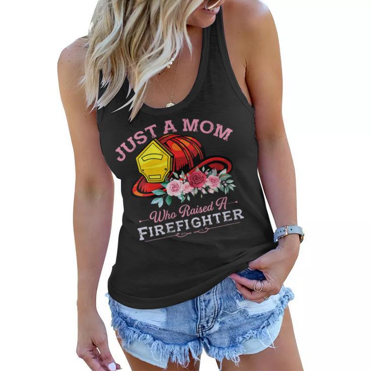 Womens Firefighter Mom Fireman Mother Fire Fighter Firemen Son  Women Flowy Tank