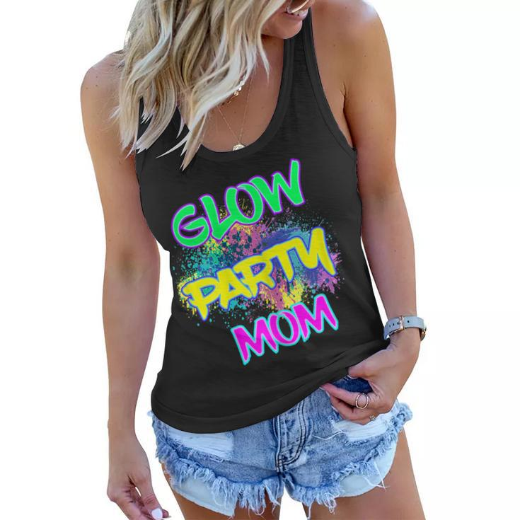 Womens Glow Party Mom Cool Retro Costume 80S Party Mother  Women Flowy Tank